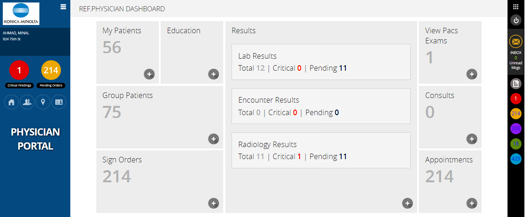 Physician Portal Dashboard