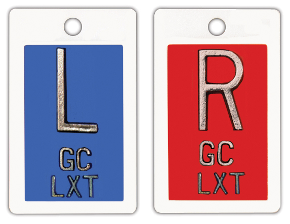 Plastic Right & Left (5/8") Vertical Marker Set (2 Lines with 3 Character Max)